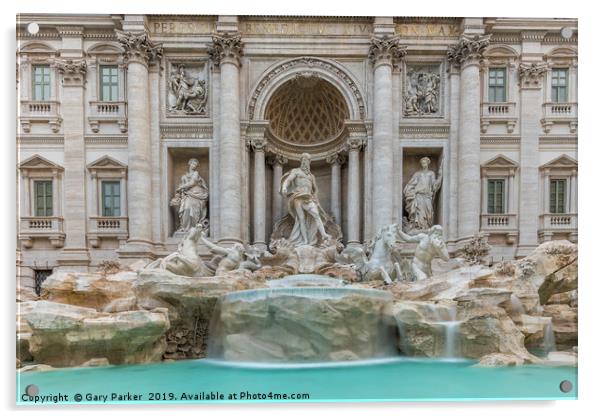 The Trevi Fountain in Rome	  Acrylic by Gary Parker
