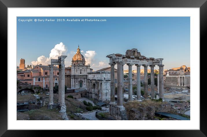Roman ruins Framed Mounted Print by Gary Parker