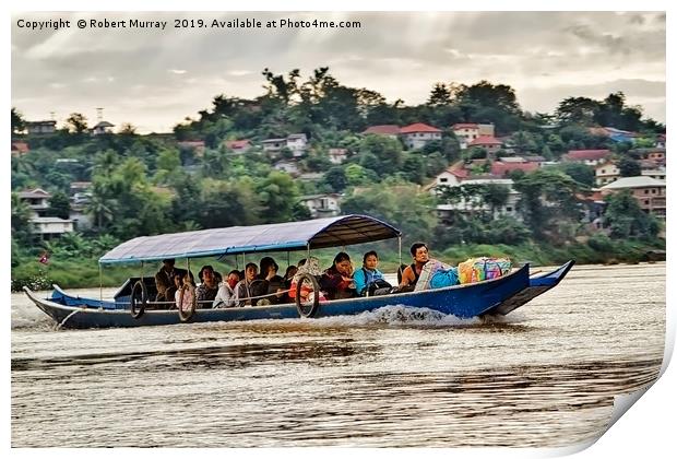Crossing the Mighty Mekong Print by Robert Murray