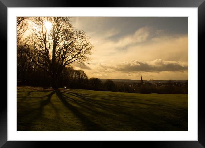 The Crooked Spire, Chesterfield.  Framed Mounted Print by Michael South Photography