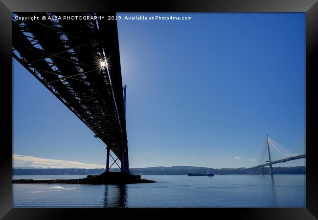 Queensferry Crossing, South Queensferry, Scotland. Framed Print by ALBA PHOTOGRAPHY