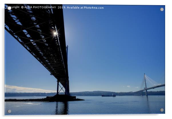 Queensferry Crossing, South Queensferry, Scotland. Acrylic by ALBA PHOTOGRAPHY