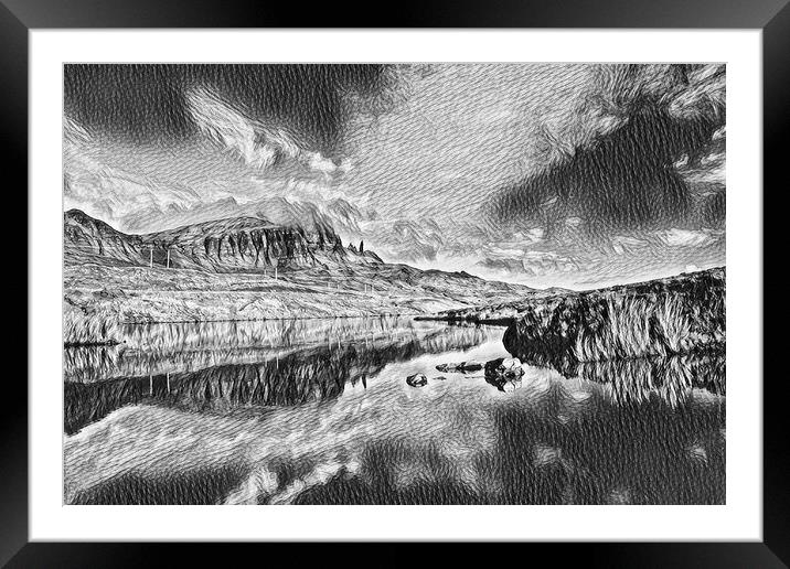 A little reflection of Skye, Loch Fada and Storr Framed Mounted Print by JC studios LRPS ARPS