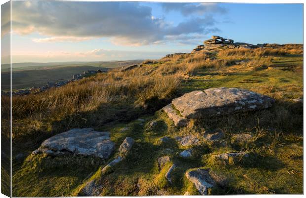 Stowes Hill Sunset Canvas Print by CHRIS BARNARD