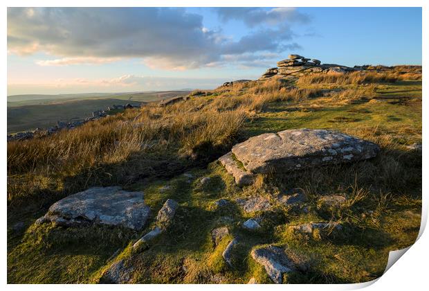 Stowes Hill Sunset Print by CHRIS BARNARD