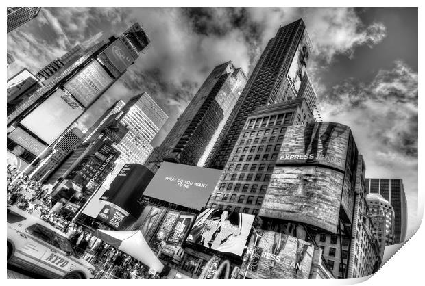Times Square Architecture Print by David Pyatt