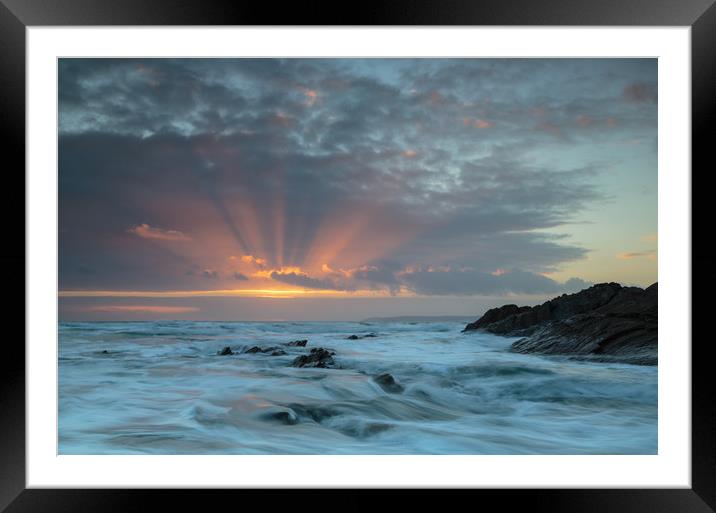 Sharrow Point Sunset Framed Mounted Print by CHRIS BARNARD
