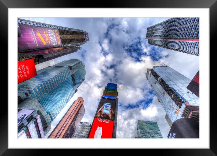 Times Square Heaven Framed Mounted Print by David Pyatt