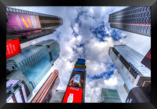 Times Square Heaven Framed Print by David Pyatt