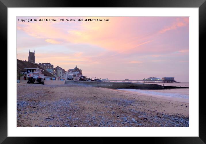 Cromer Sunset Framed Mounted Print by Lilian Marshall