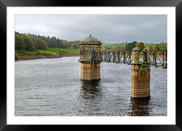 Lower Laithe Reservoir Yorkshire Framed Mounted Print by Diana Mower