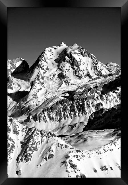 French Alps Mont Vallon Meribel Mottaret France Framed Print by Andy Evans Photos