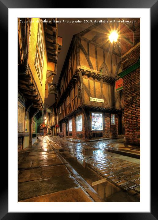 The Shambles At Night 5 Framed Mounted Print by Colin Williams Photography