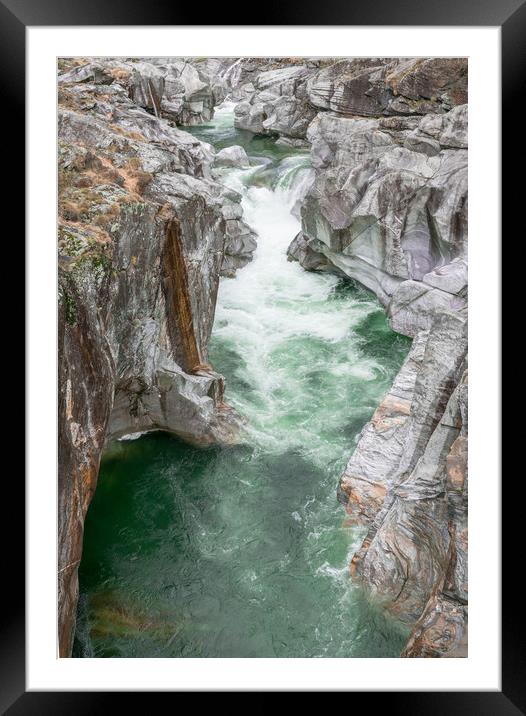 Il Fiume Verzasca Framed Mounted Print by DiFigiano Photography