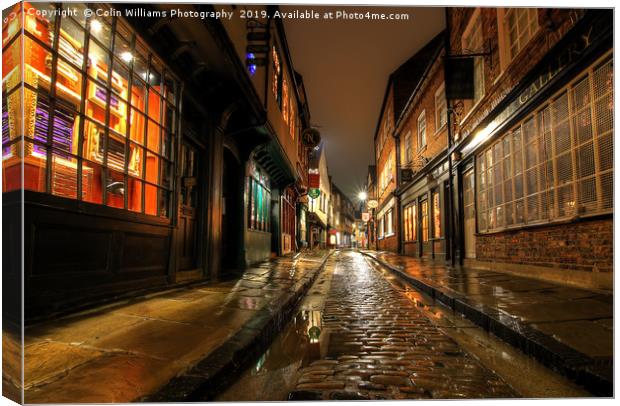 The Shambles At Night 6 Canvas Print by Colin Williams Photography