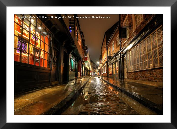 The Shambles At Night 6 Framed Mounted Print by Colin Williams Photography
