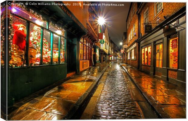 The Shambles At Night 7 Canvas Print by Colin Williams Photography
