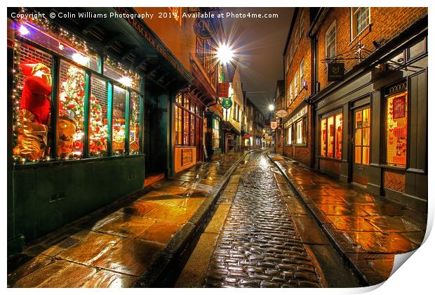 The Shambles At Night 7 Print by Colin Williams Photography