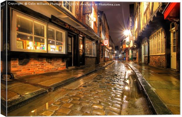 The Shambles At Night 8 Canvas Print by Colin Williams Photography