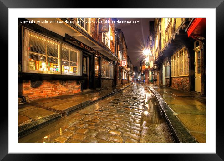 The Shambles At Night 8 Framed Mounted Print by Colin Williams Photography