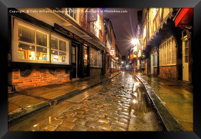 The Shambles At Night 8 Framed Print by Colin Williams Photography