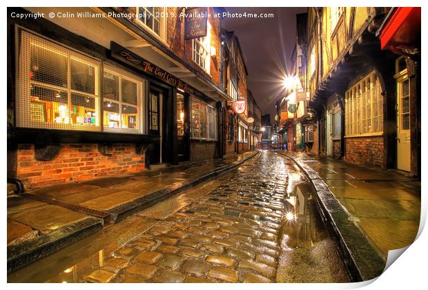 The Shambles At Night 8 Print by Colin Williams Photography