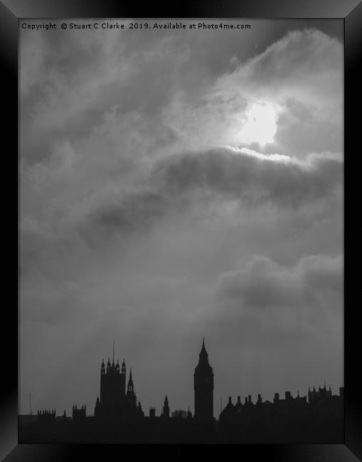 London silhouette Framed Print by Stuart C Clarke