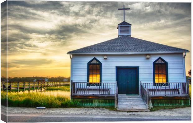 Pawleys Island Chapel Canvas Print by DiFigiano Photography