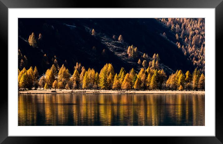 Lake Sils Framed Mounted Print by DiFigiano Photography