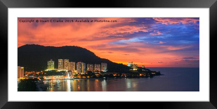 Penang sunset Framed Mounted Print by Stuart C Clarke