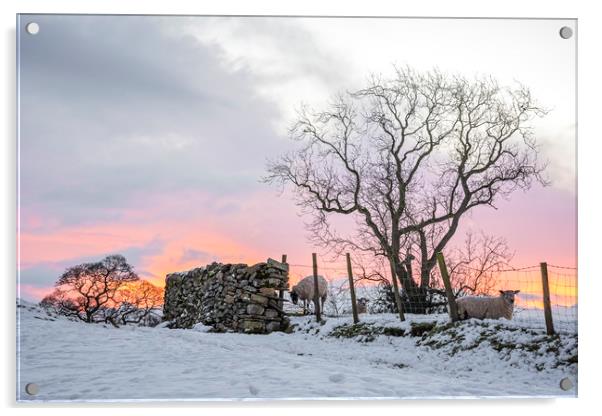 Yorkshire Dales Sunrise Acrylic by Graham Custance