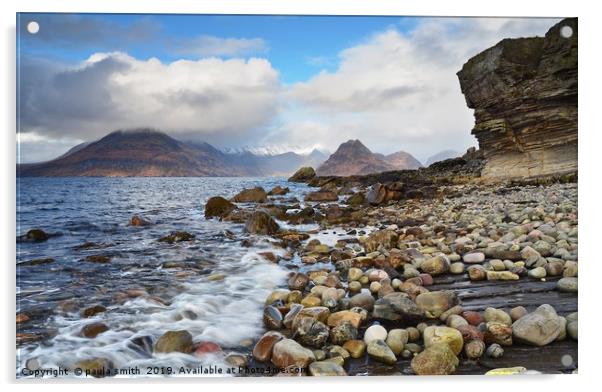 Elgol Seasons Acrylic by paula smith