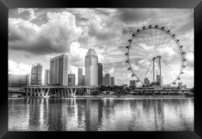 Singapore Flyer Ferris wheel Framed Print by David Pyatt