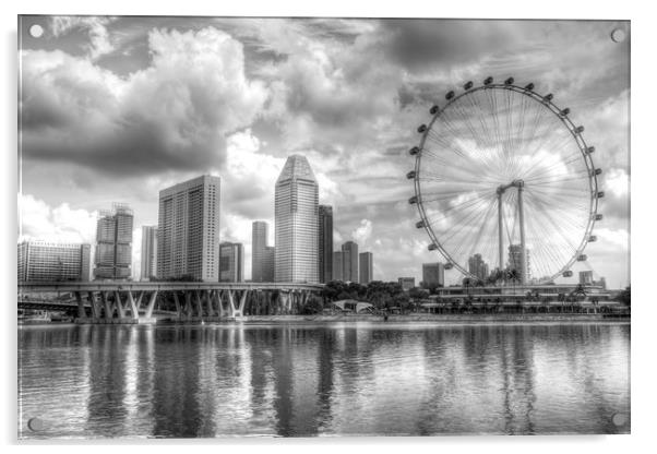 Singapore Flyer Ferris wheel Acrylic by David Pyatt