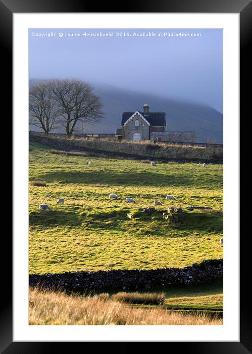 Ribblehead Station and Ingleborough, North Yorkshi Framed Mounted Print by Louise Heusinkveld