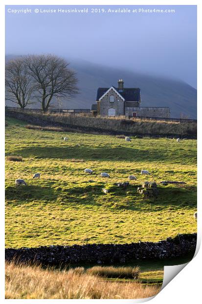 Ribblehead Station and Ingleborough, North Yorkshi Print by Louise Heusinkveld