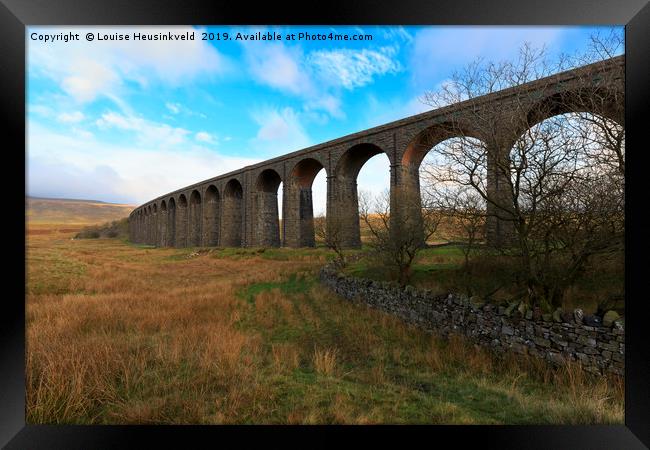 Ribblehead Viaduct, Settle Carlisle railway, North Framed Print by Louise Heusinkveld