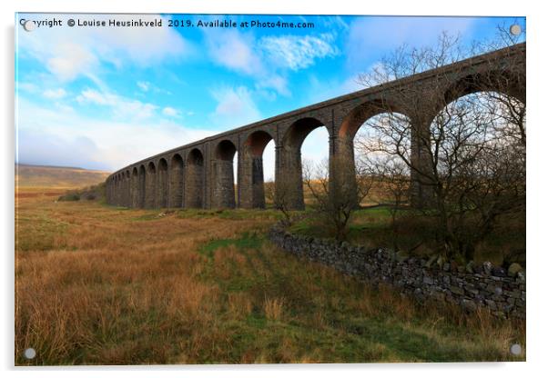 Ribblehead Viaduct, Settle Carlisle railway, North Acrylic by Louise Heusinkveld
