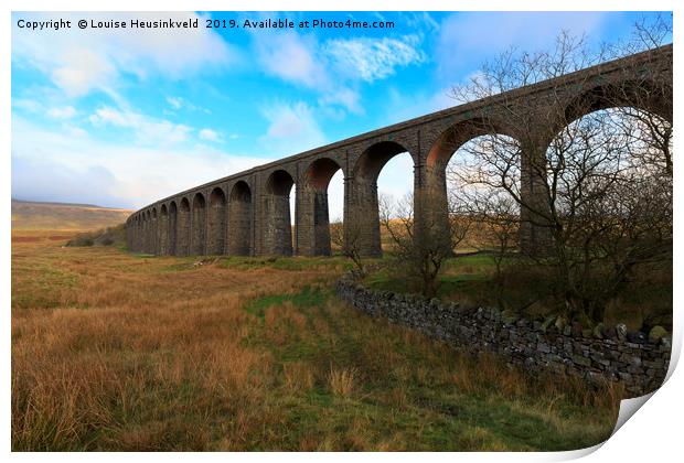 Ribblehead Viaduct, Settle Carlisle railway, North Print by Louise Heusinkveld