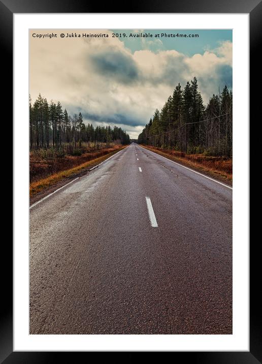 Long Road To The Horizon Framed Mounted Print by Jukka Heinovirta