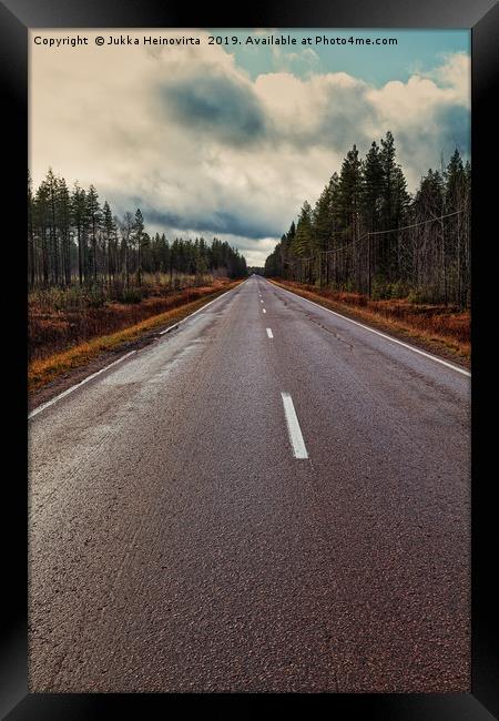 Long Road To The Horizon Framed Print by Jukka Heinovirta