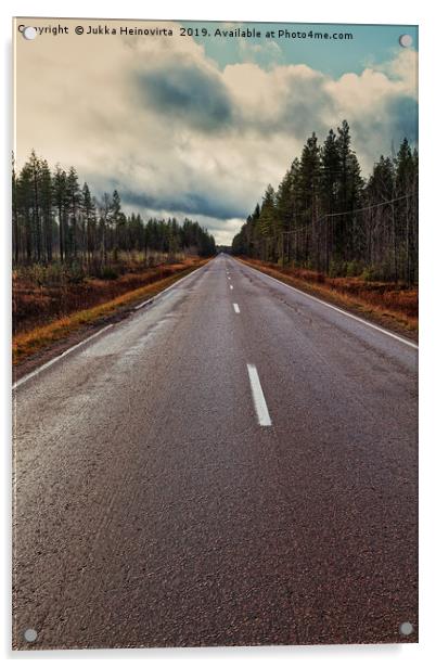 Long Road To The Horizon Acrylic by Jukka Heinovirta