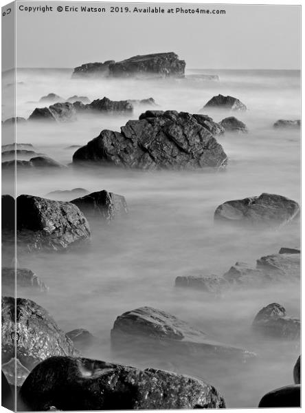 North Sea Rocks Canvas Print by Eric Watson