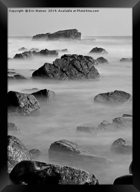 North Sea Rocks Framed Print by Eric Watson