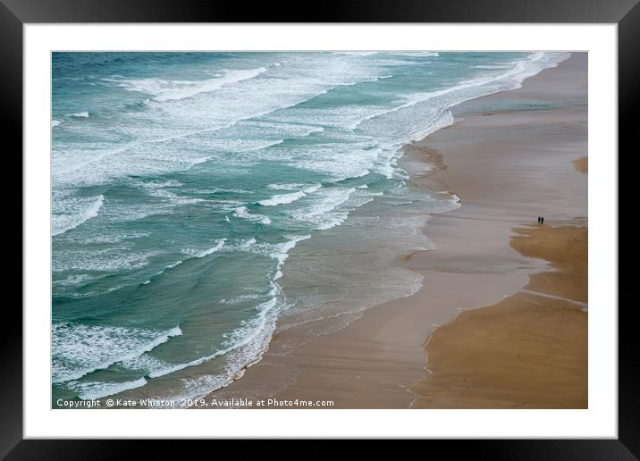 Little People Bedruthan Steps Framed Mounted Print by Kate Whiston