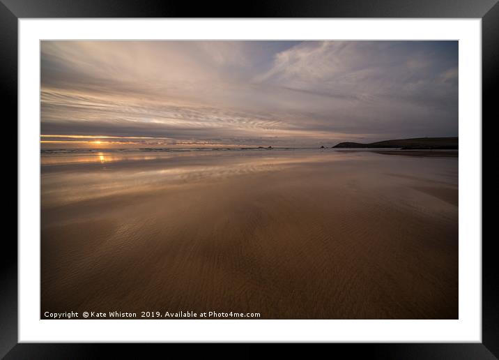 Mirror Sunset Framed Mounted Print by Kate Whiston