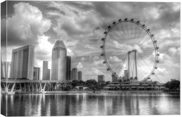 Singapore Flyer Wheel Canvas Print by David Pyatt