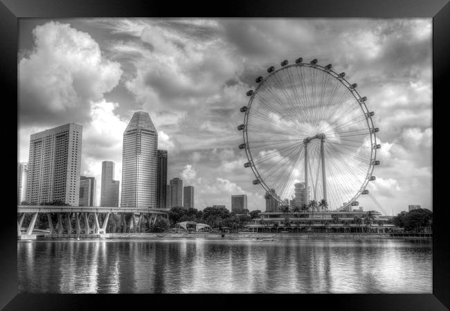 Singapore Flyer Wheel Framed Print by David Pyatt