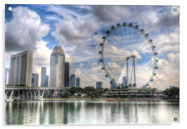 Singapore Flyer Wheel Acrylic by David Pyatt