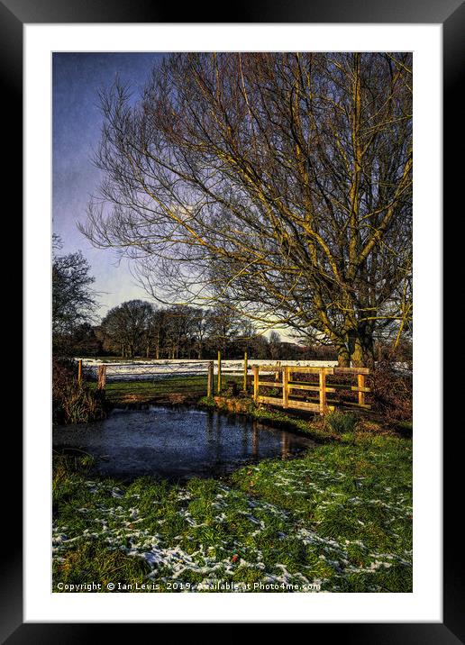 The Brook at Tidmarsh  Framed Mounted Print by Ian Lewis